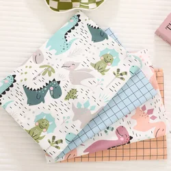 New Dinosaur World Tree Grid Print Cotton Fabric For Sewing Craft Cloth Quilting Baby Dress Tecido Diy Patchwork Handmade Tissu