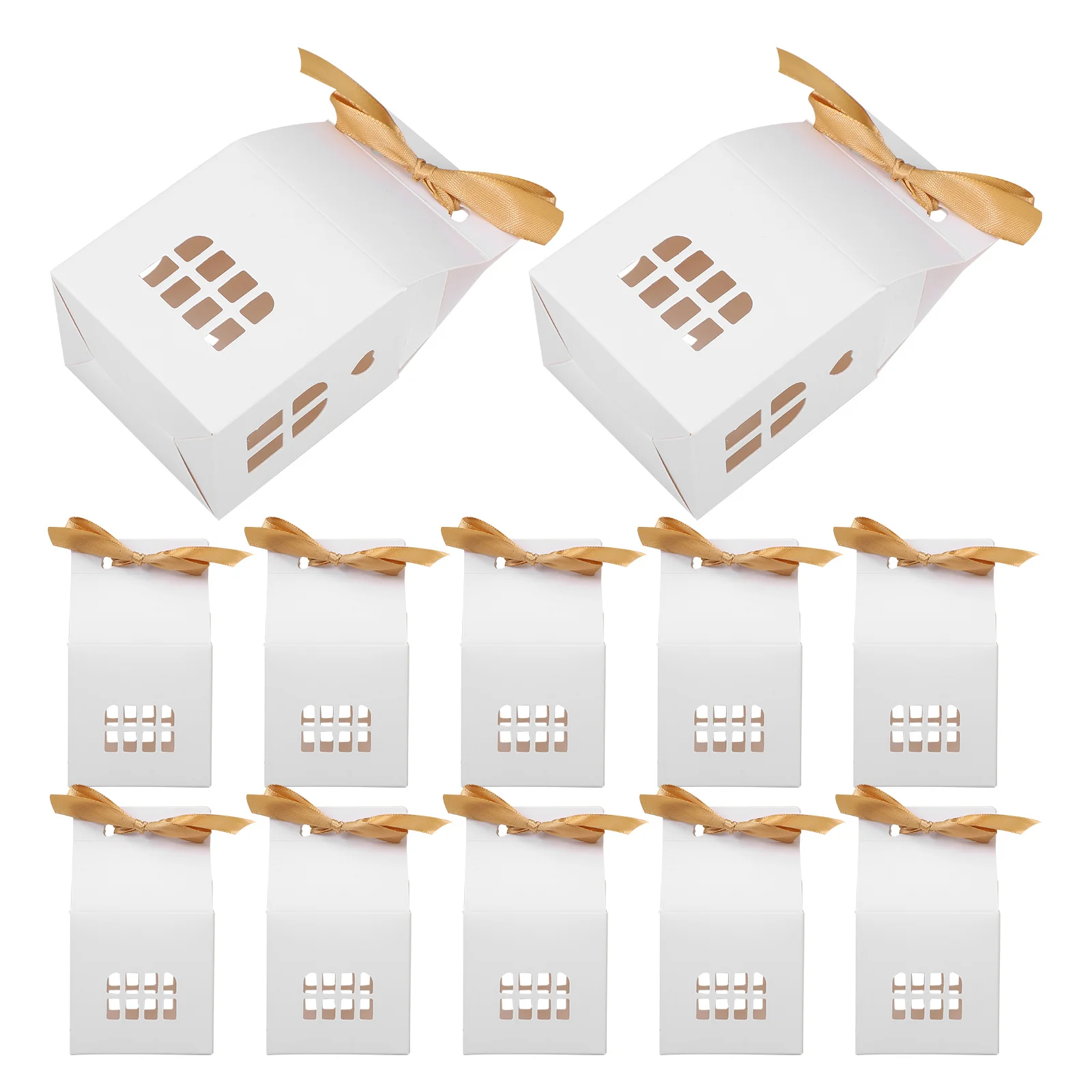 

12Pcs Candy Boxes for Festive Occasions Birthday Christmas New Year Gifts Hollow Paper Candy Boxes Gift Box