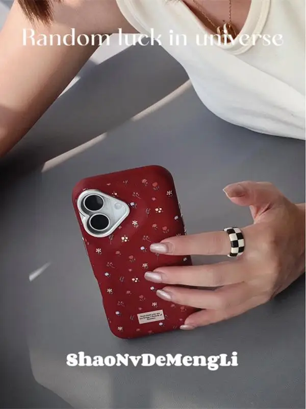 Funda de teléfono con flores para iPhone 13, funda para iPhone 16 Pro 11 12 14 15 Pro Max 16 15 Plus, textura de cuero de Color caramelo, funda a prueba de golpes