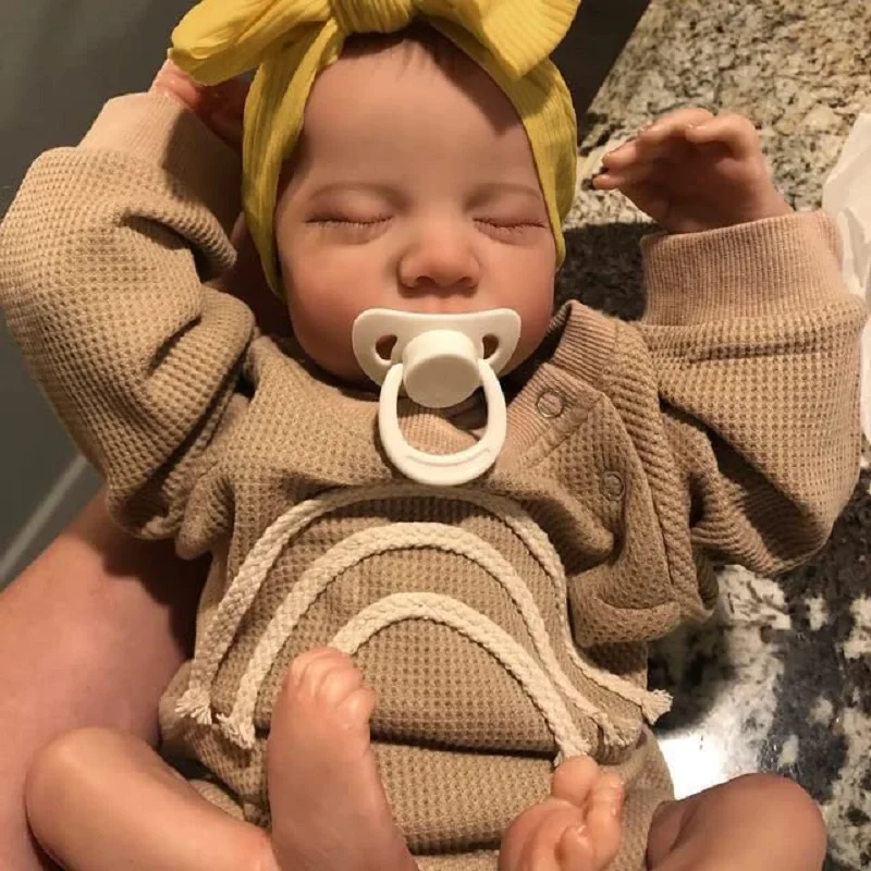 

Reborn Baby Dolls Levi Soft Vinyl 18 Inch Girl Doll Collectible Vintage Style Handmade Reborn Baby Dolls for Girls