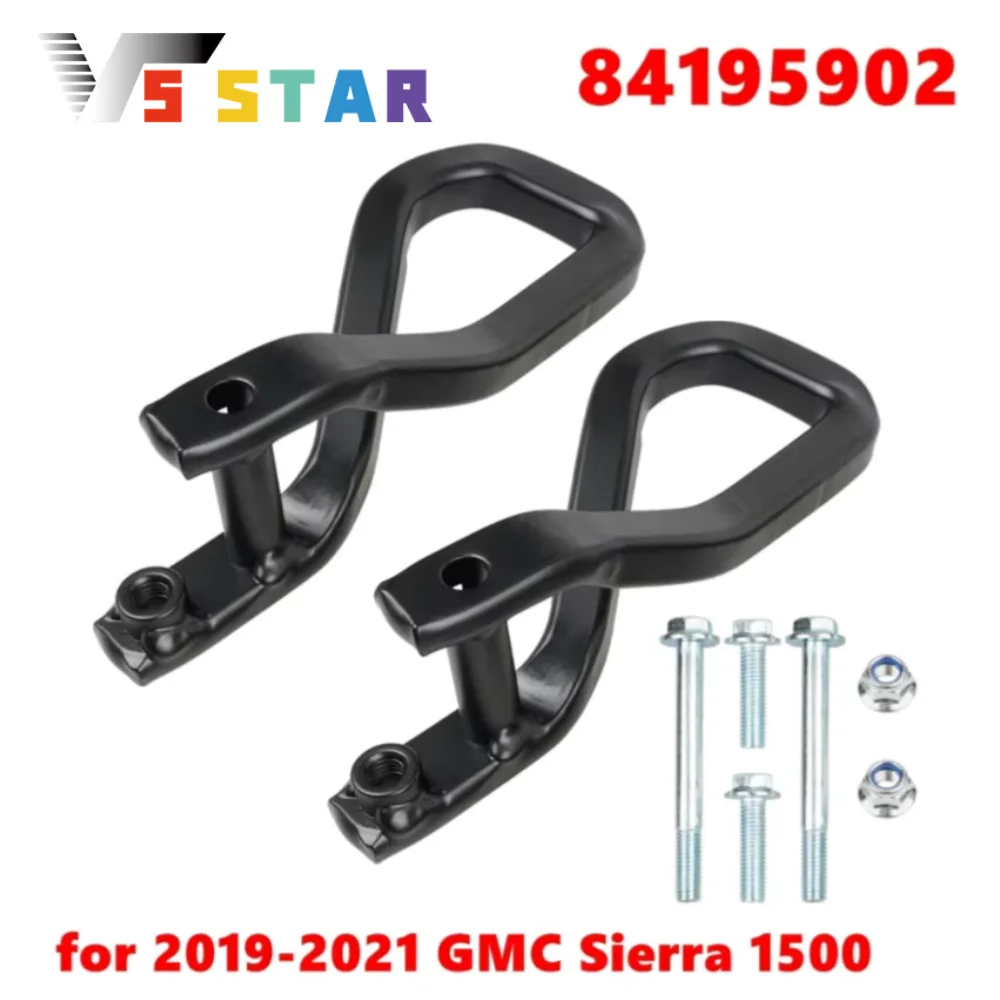 

84195902 84195907 2 шт. Высококачественные передние буксирные крюки из нержавеющей стали с болтами для GMC Sierra 1500 TH-1037 2019-2021 гг.