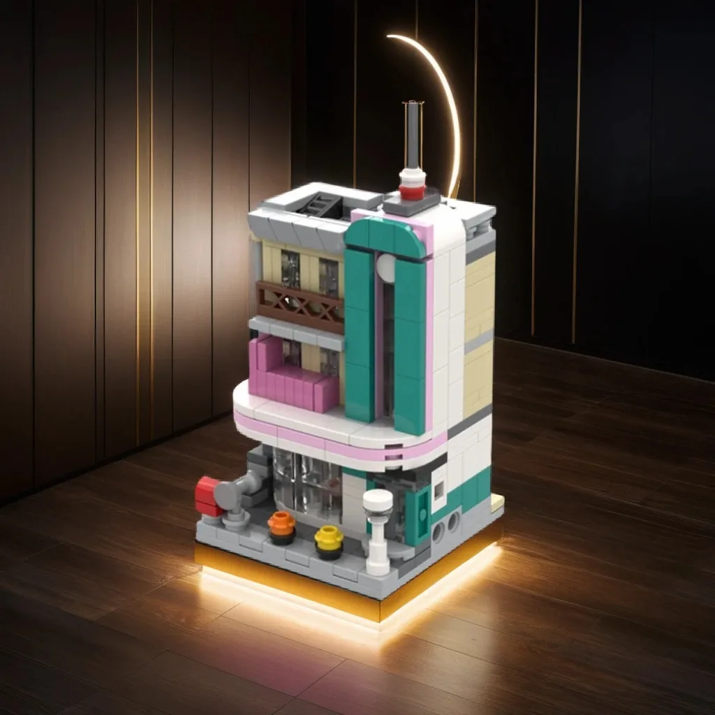 

364PCS Mini Modular 10260 Downtown Diner MOC Vintage Mini Street View Model Education Building Blocks Gift
