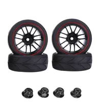 4PCS 65mm 1/10 On Road Tires & Wheels Rims 12mm Hex Hub for Redcat HPI Tamiya Exceed RC Touring Car HSP 144001 94123 94122 CS