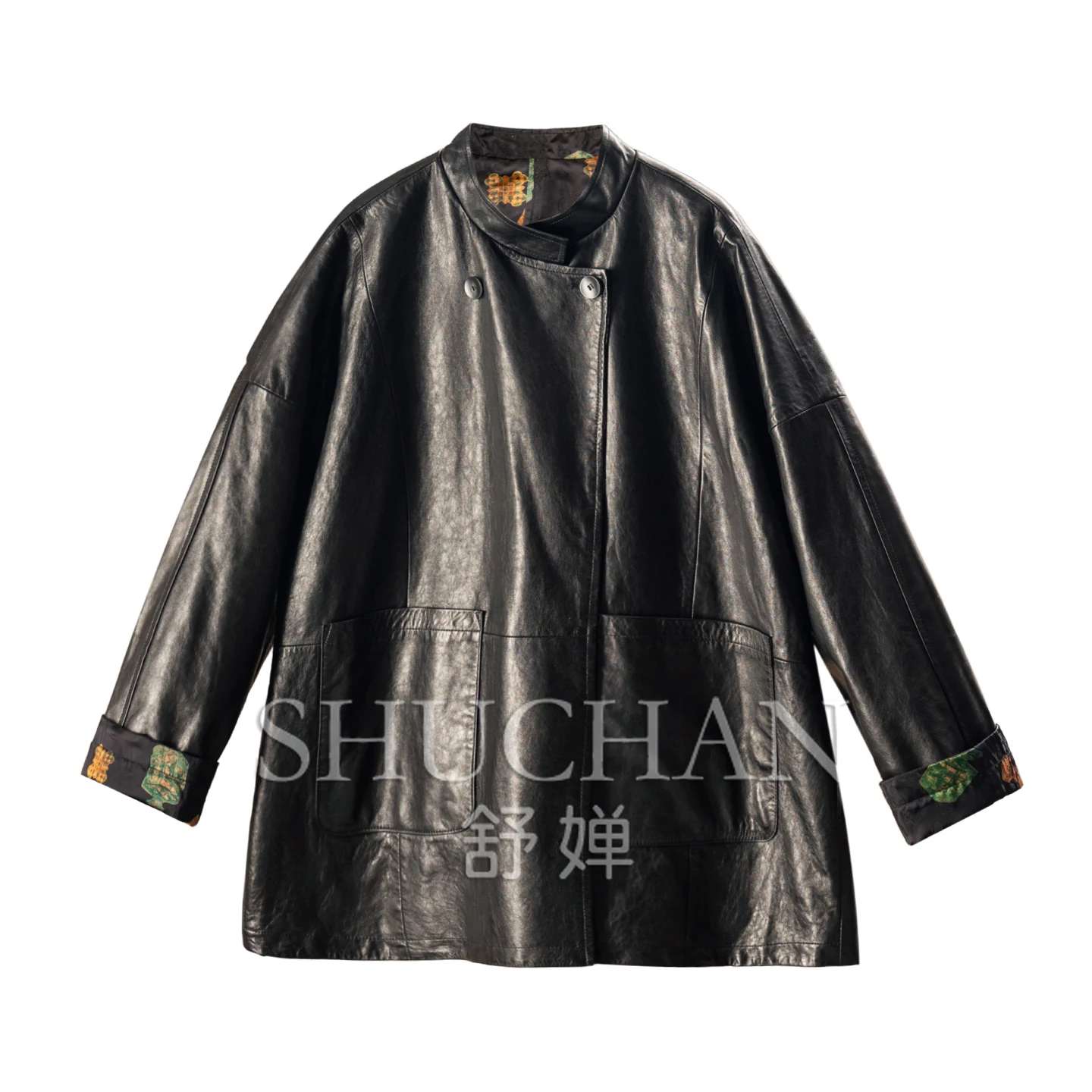 Легко окрашенная куртка из овчины с обеих сторон