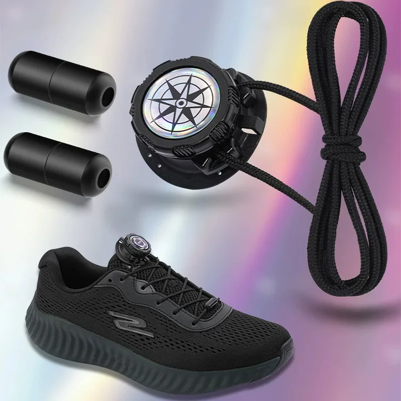 New Automatic Shoelaces Without Ties Easy Installation Swivel Buckle Laces Thick Rope Outdoor Sneakers Shoelace Shoe Accessories