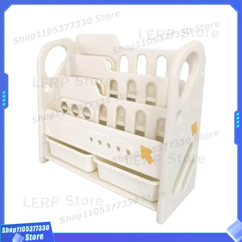 HDPE Plastic Folding Bookshelf for Kids Montessori Picture Book Storage Rack Custom Children Furniture Small Bookcase