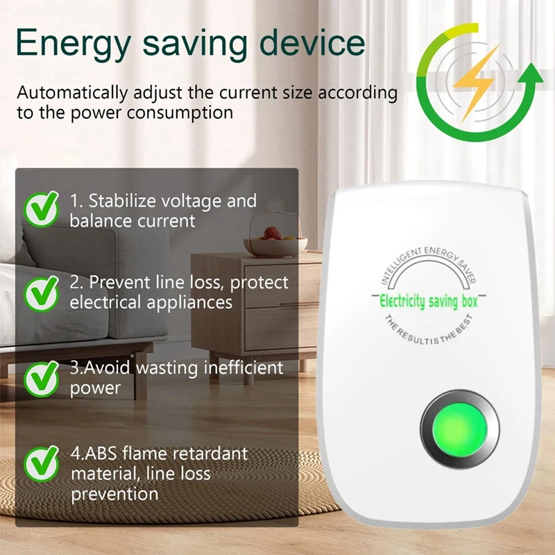 Best-2Pcs Pro Power Save Stop Watt Energy Saving Device Stabilizes AC Power, Voltage Of All Kinds Of Appliances