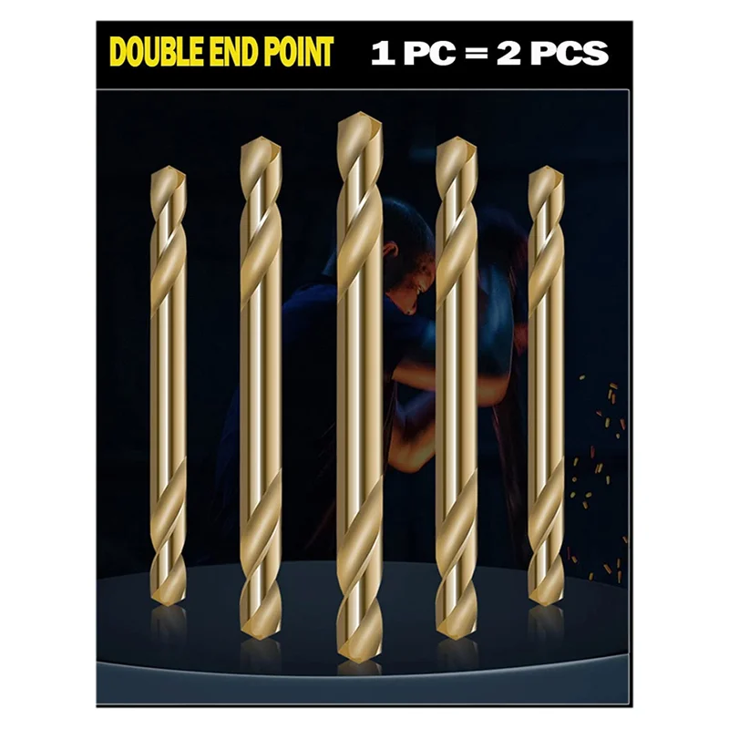 

Кобальтовые сверла AEE3-3,2 мм (20 шт.), набор спиральных сверл из высокоскоростной стали M35 HSSCO с двойными концами и коротким корпусом для закаленного металла