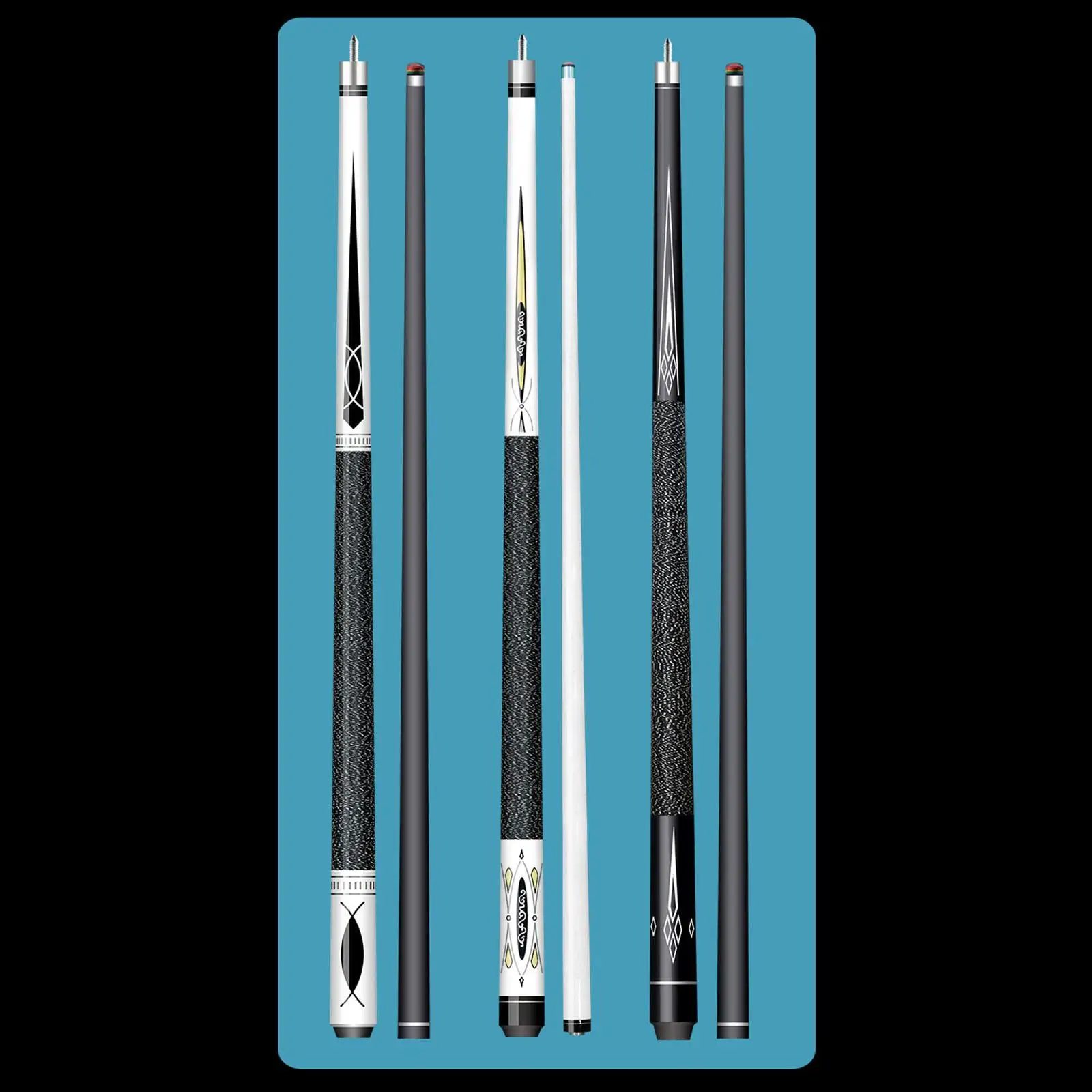 Pool Cue Billiard Cue Billiards Accessories Trendy Portable Snooker Two Sections for Game Billiard Players Starters