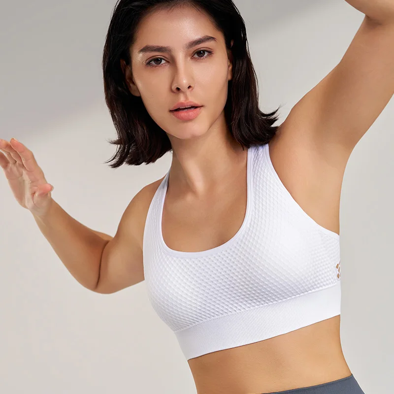 Frauen Stoßfest Versammelt Atmungsaktive Sport Unterwäsche Lauf Workout Schönheit Zurück Yoga Bh Fintess Gym Push UP Übung Tops