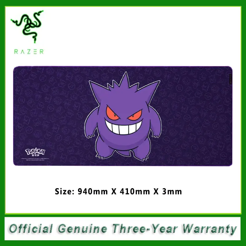 New Razer Pokemon Gengar Limited Edition Goliathus V3 Gaming Mouse Pad Soft High-Density Rubber Foam Anti-Slip Mouse Mats