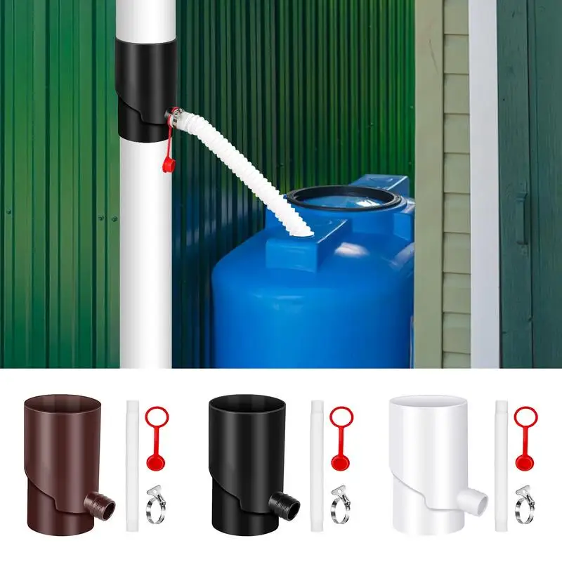 

Rain Water Collection System Yard Gutter Drain with Hose Rainwater Collector for Downspout Watering Roof Water Harvesting Garden
