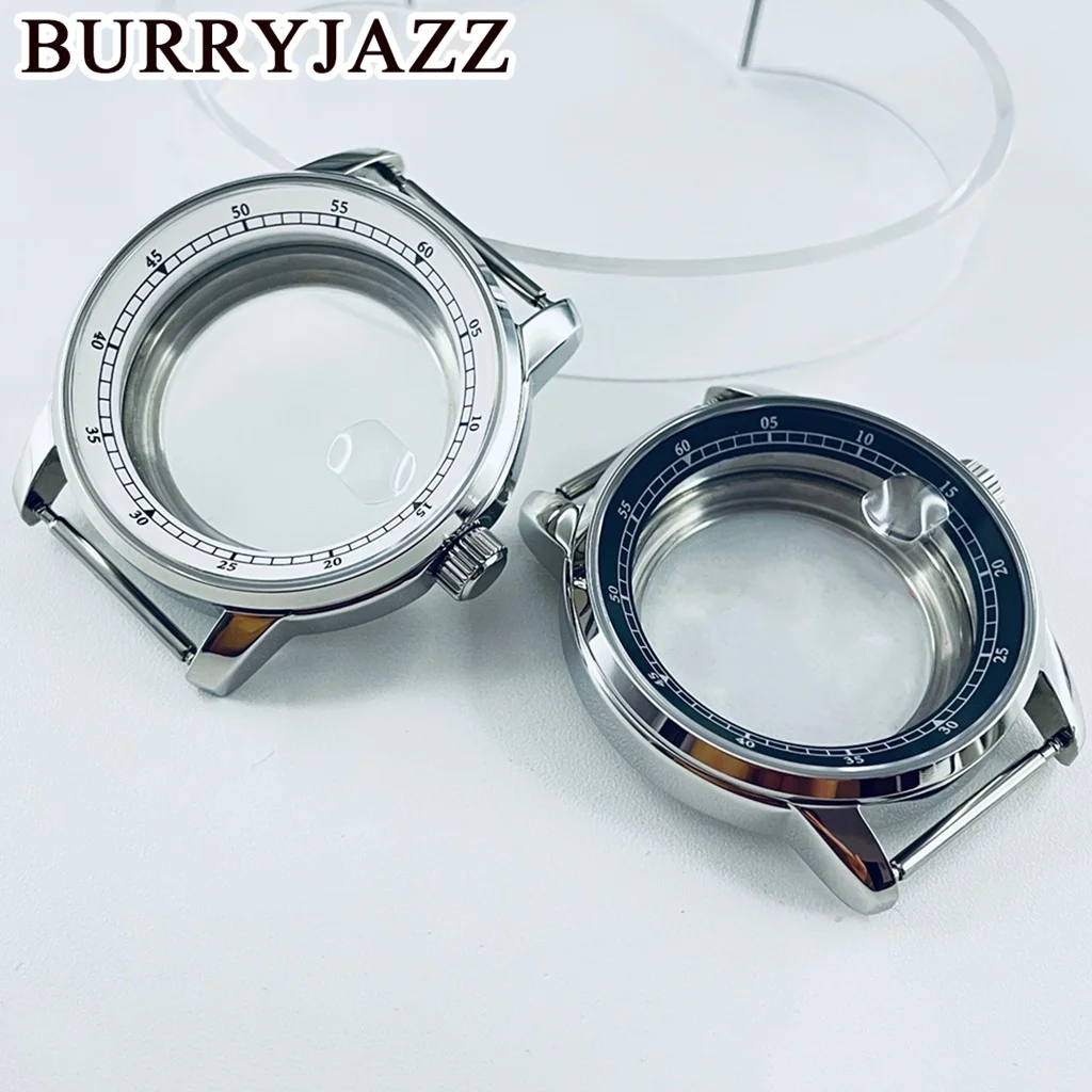 38mm NH35 Diving Watch Case with Sapphire Crystal And Chapter Ring For NH34 NH35 NH36 NH38 PT5000 Movement Watch Accessories
