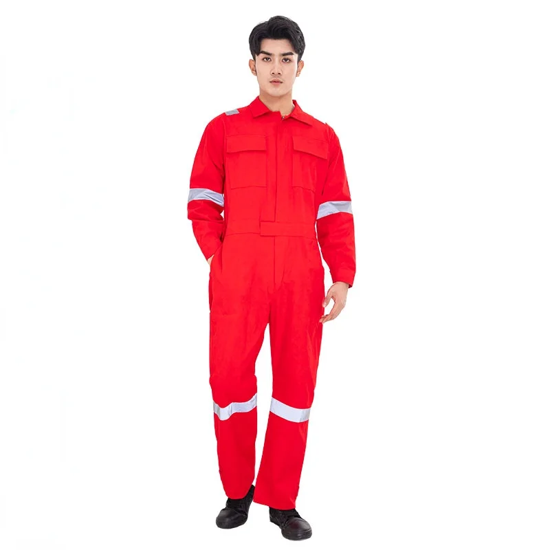 Work Jumpsuit Overalls Men's Thick Wear Resistant Labor Protective Workwear Auto Repair Long Sleeve Coveralls Mechanic Uniform