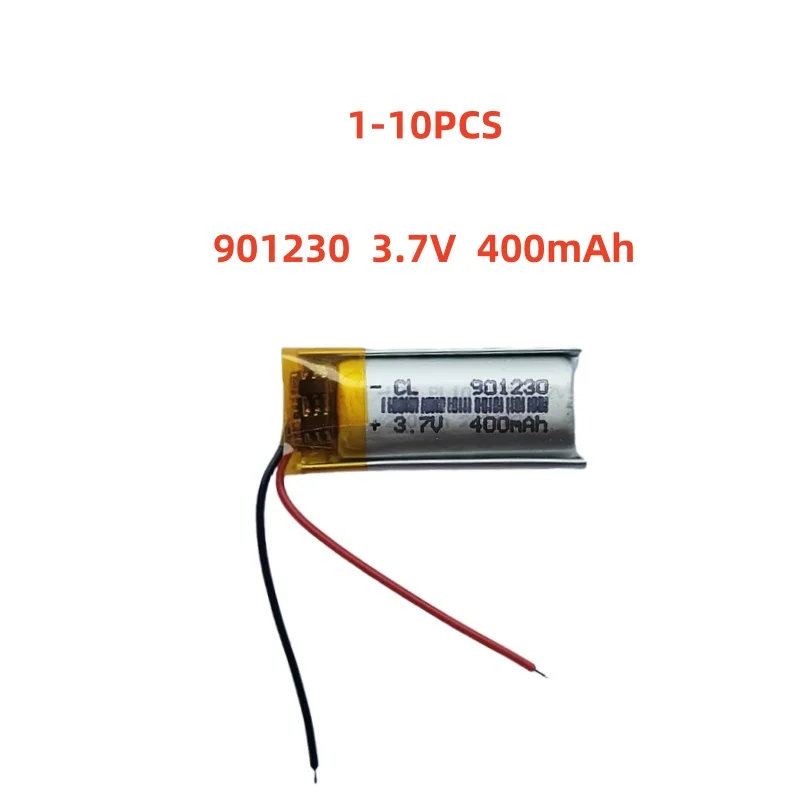 

901230 3.7V 400mAh Small Size Lipo Rechargeable Battery Lithium Polymer For MP3 Bluetooth MID headset headphone video pen