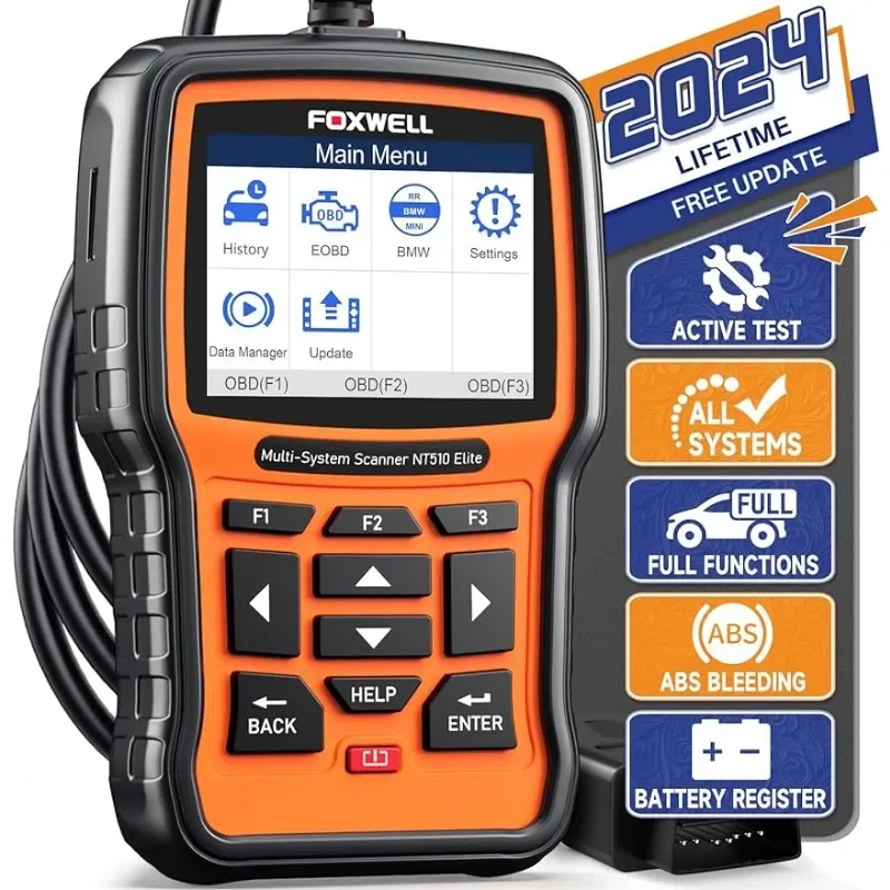 NT510 Elite Scanner Full System Car Scan Tool, Bi-Directional Diagnostic Tool with All Reset Service