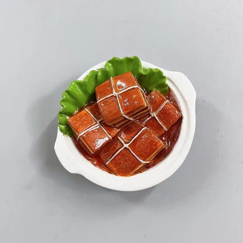 Creative 3D Food Fridge Magnets Cute Chinese Food Kitchen Fridge Magnet Sticker Home Decor 3D Resin Food Refrigerator Magnets