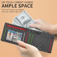 high quality carbon fiber men's wallet airtag wallet ultra-thin card holder men's new rifd shielding gold clip men's ultra-thin