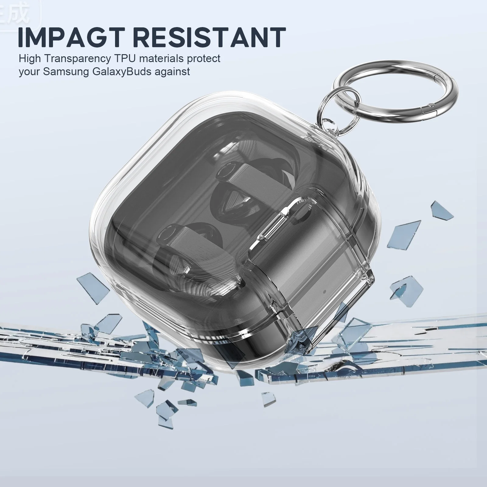 

Security Lock Earphone Cover For Samsung Galaxy Buds 4 Pro Cases Samsung Buds4 Pro Protective Cases With Keychain Headset Funda