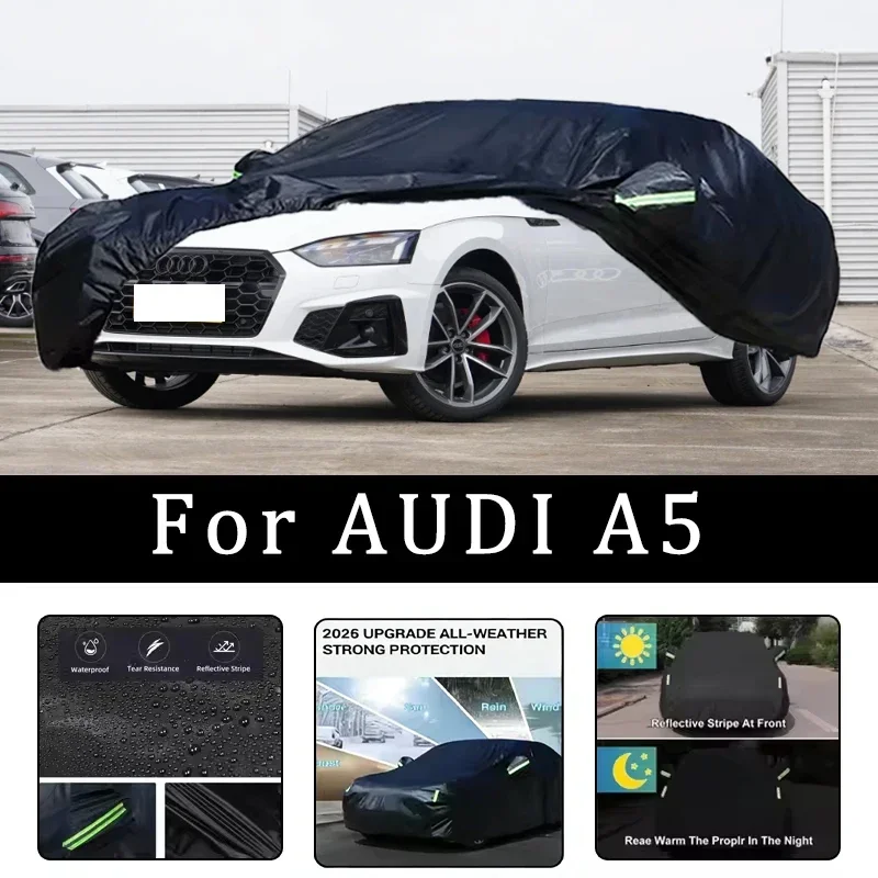 

For AUDI A5 Car Covers Outdoor Waterproof Dustproof Sun Rain Snow Protection Thick Oxford Cloth Full Car Accessories