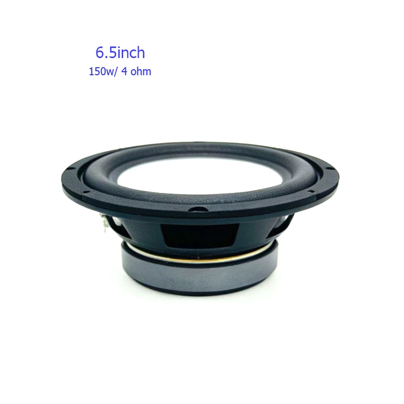 

1pc 6.5 inch White Car Audio Hi Fi End 150 W 4 Ohm Speaker Paper Cone Music Player Universal