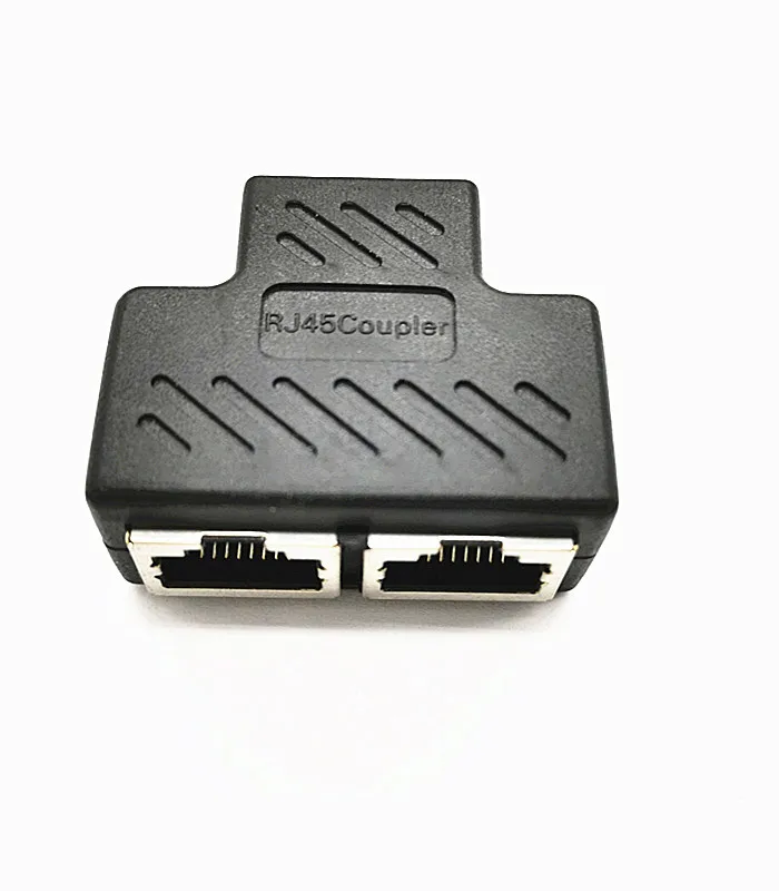 Network Rj45 Cable Port Network Cable Splitter Extender Plug Adapter Connector (8 Core) Split Into Two Splitter