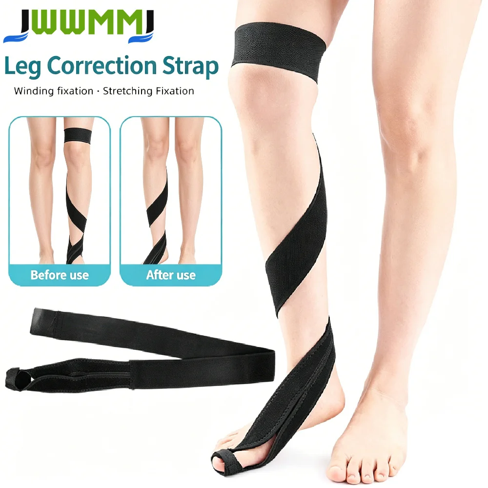 1/2Pcs Adjustable Kids O/X Leg Correction Belt,Neoprene Leg Posture Corrector Band,Child Thigh Stabilizer for Correcting Walking