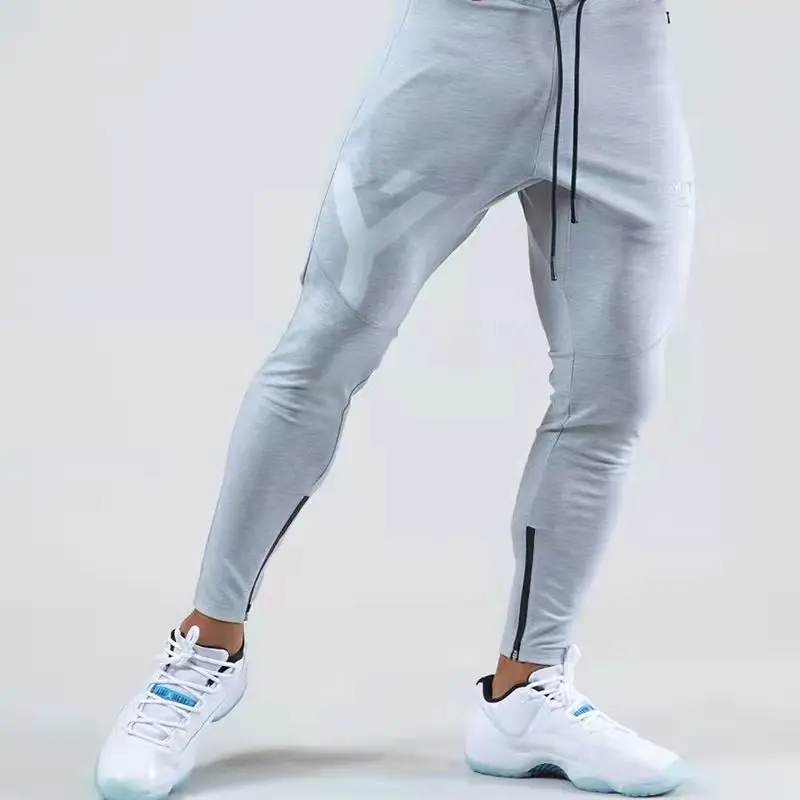 Lyft Fitness Pants Men, Autumn and winter new breathable sports casual pants, slim corset small foot zipper pants