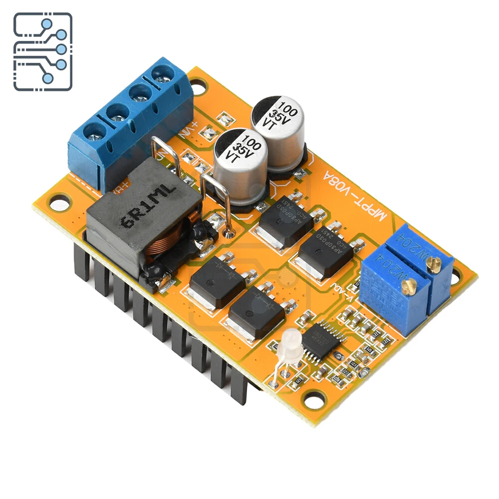 5A 100W MPPT Solar Panel Regulator Controller 9V 12V 18V 24V Auto Switch Solar Charging Panel Conversion Efficiency 95% DC 8-28V