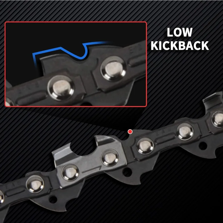 E e S Confezione da 3 catene per motoseghe da 10 pollici 3/8" LP Passo.043" Calibro 40 maglie di trasmissione Catene per motoseghe semi-scalpello per Husqvarna Poulan