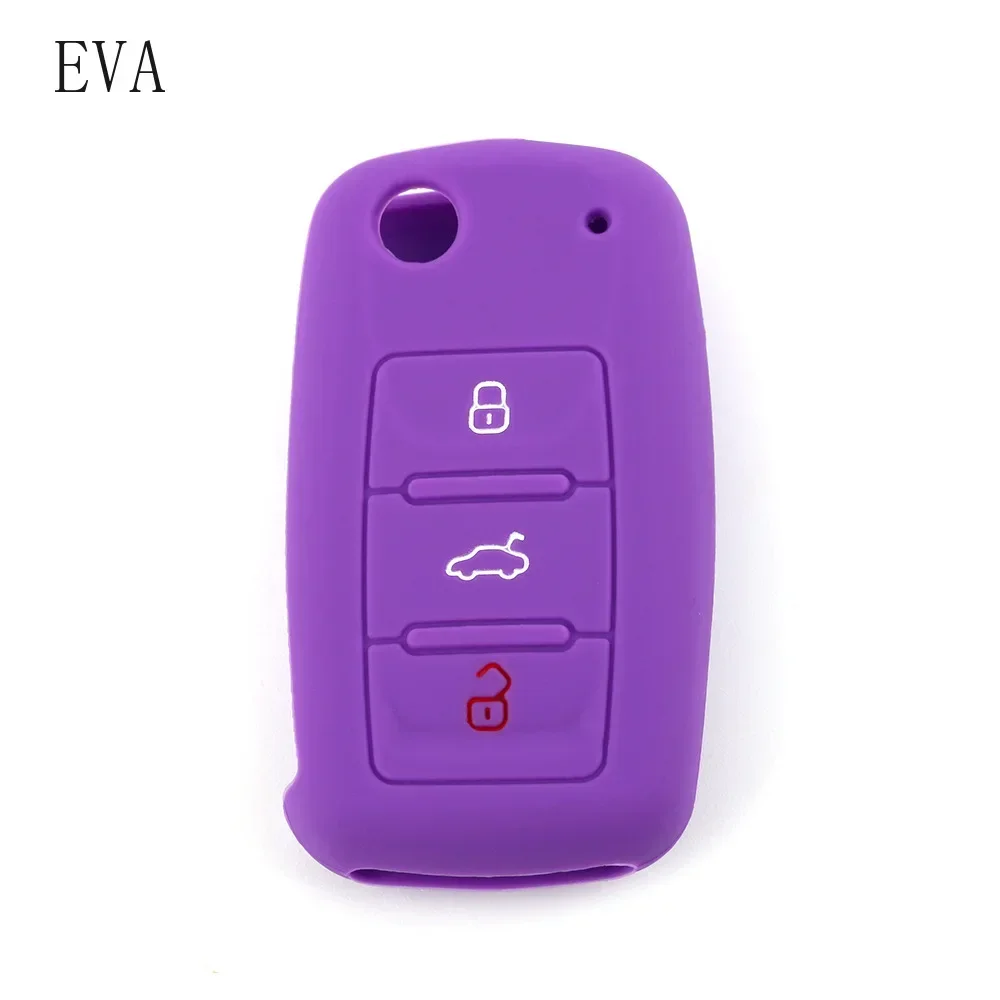 Silicone Car Key Case Cover For Volkswagen VW POLO Tiguan Passat B5 B6 Golf 4 5 6 7 Scirocco Jetta MK6 Octavia Auto Keys Protect