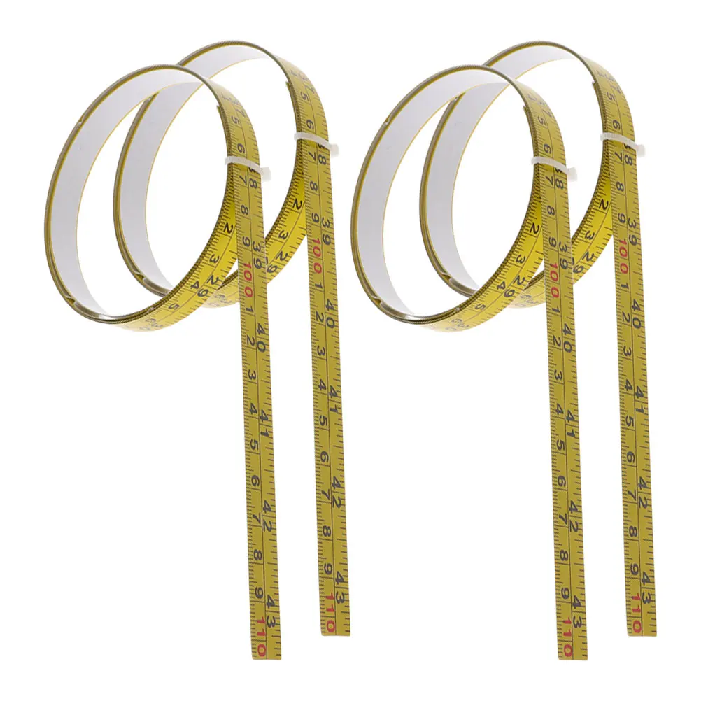 

4Pcs Adhesive Measuring Tape 1M Metric Imperial Scales Reusable Peel and Stick Ruler for Workbench Outdoor Engineering