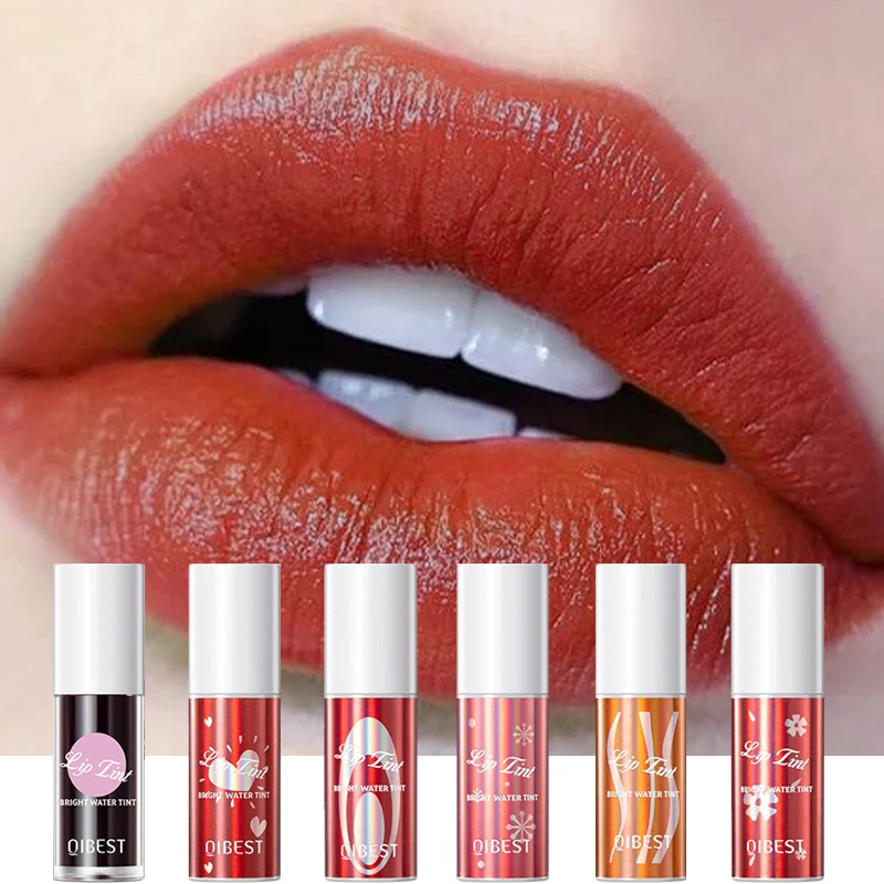 QIBEST Beauty Mirror Water Lip Gloss Makeup Velvet Matte Waterproof Moisturizing Lasting Nutritious Lip Tint Lipstick Cosmetics