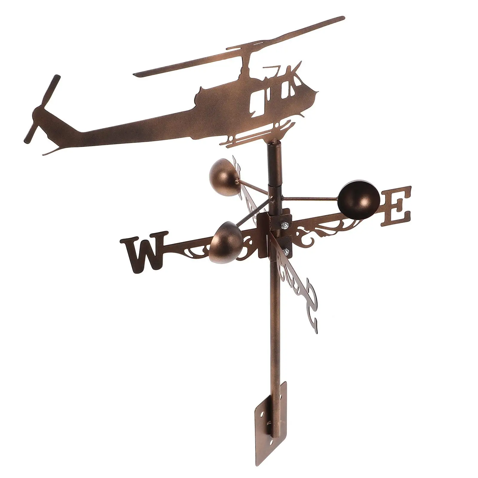 

Железный индикатор направления ветра, флюгер, декор для вертолета, вставка для земли, флюгер, сад, газон, двор, орнамент, домашний декор