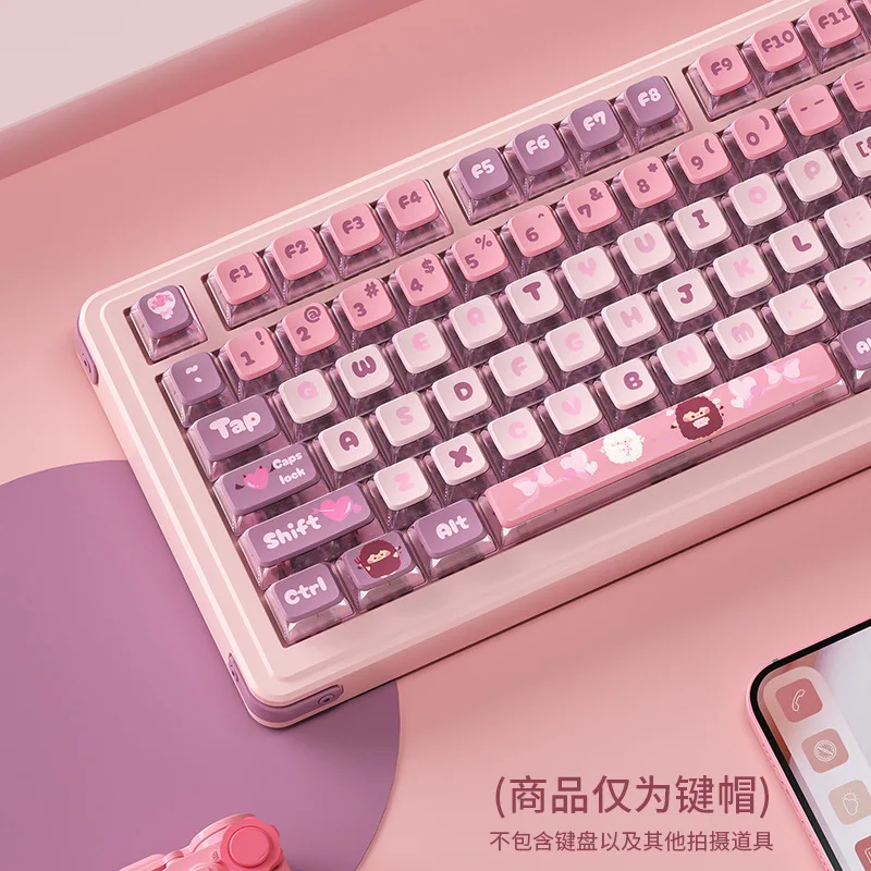 

XSIQISide transparent four-sided transparent light-transmitting PBT double leather milk hot sublimation ASA spherical keyboard k