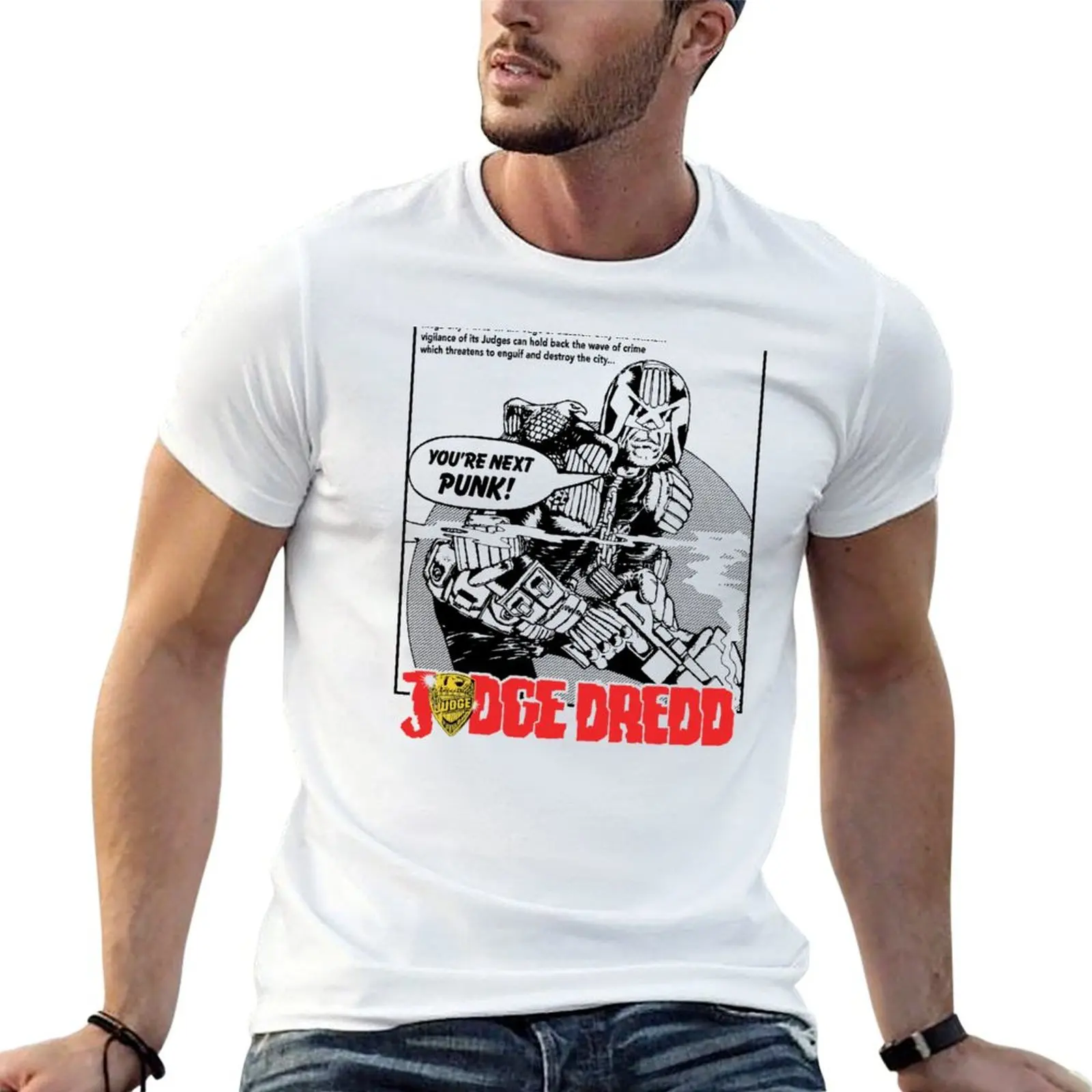 Copy of Dredd - Light T-Shirt customizeds blanks mens t shirts top quality