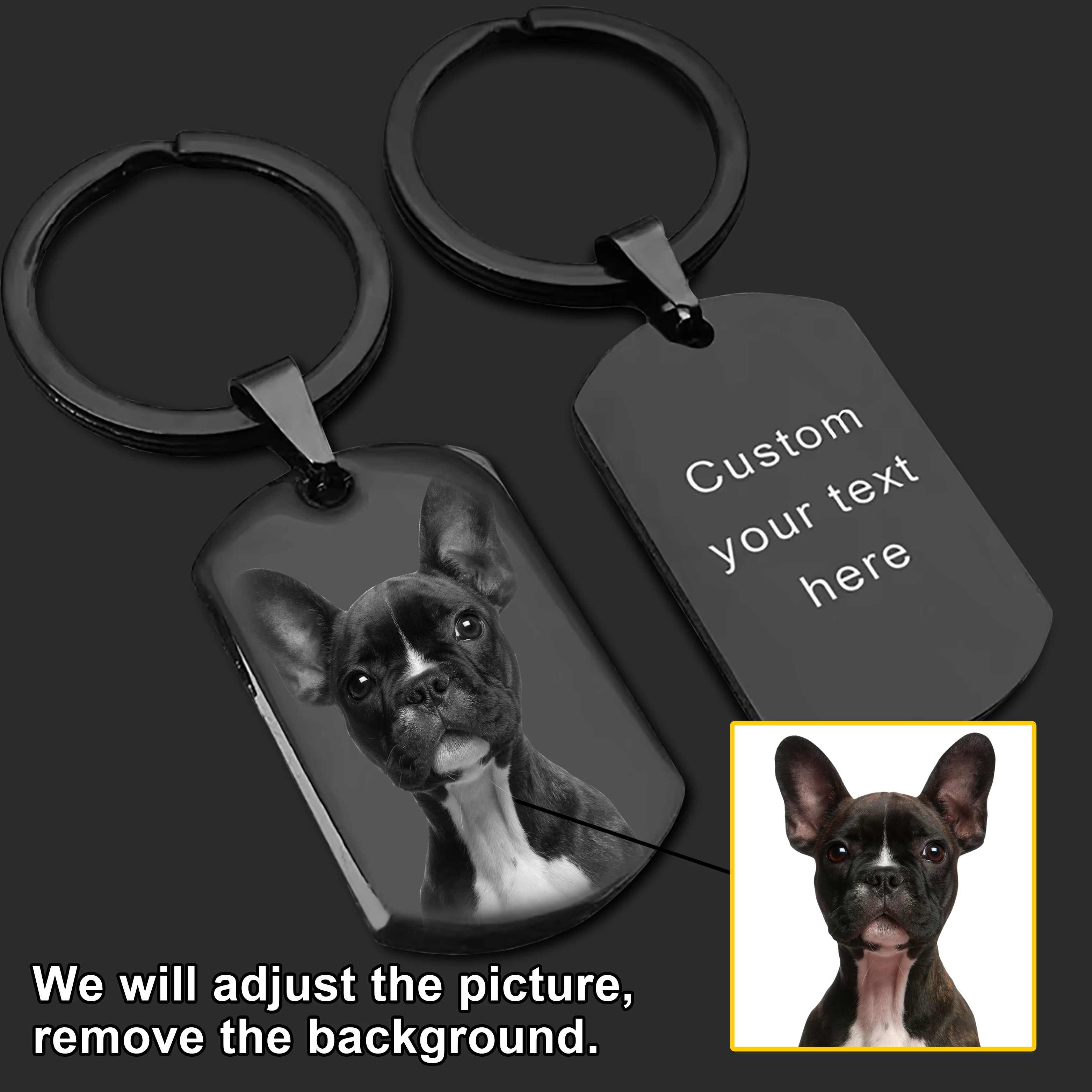 

Personalized Photo Keychain Drive Safe,Custom Photo Couple Keychain Gift for Him,Pet Memorial Gifts,Keychains for men women