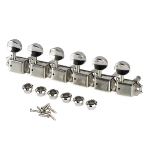 FLOOR SILVER SILVER 6 IN LINE VINTAGE GUITARY MACHINE HEADS TUNDERS PEGS KEYS 6R GUITAR ACCESSORIES 8 Main Sales Tarraxa Guitar - №5