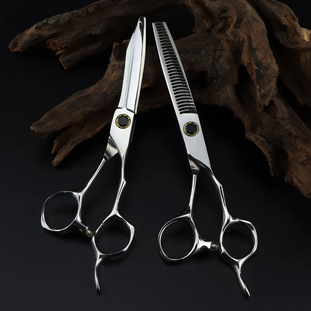 

Professional JP440c steel 6 '' Black Bearing cut hair scissors haircut thinning barber makas cutting shears hairdresser scissors