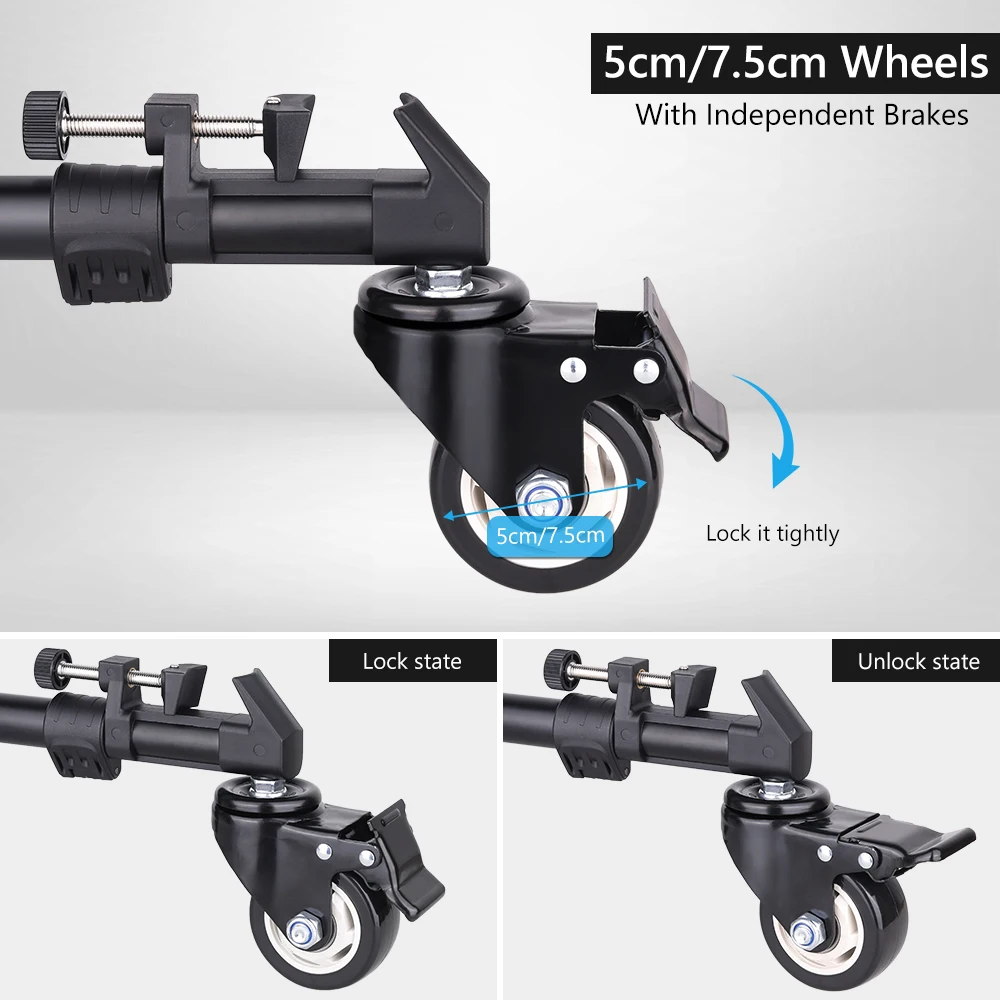 Tripod Dolly,INNOREL TD1 High Performance Camera Dolly with  Adjustable Leg Mount for Most Tripod, Light Stands,15kg Max Load