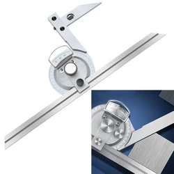 360 Degree Universal Bevel Protractor Angle Finder with Magnifying Glass for Internal And External Angle Measurement Gauge