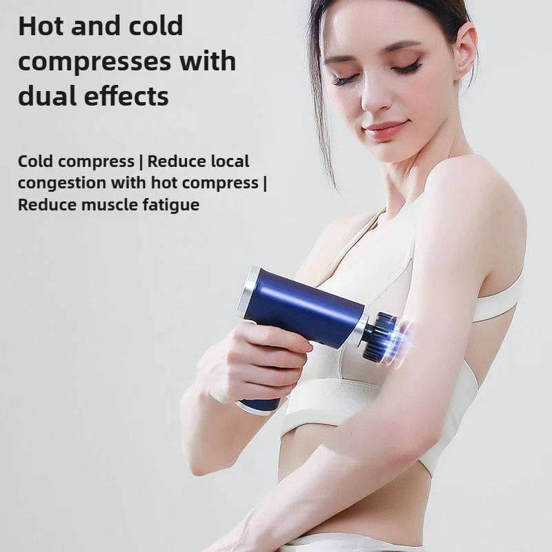 

Многоголовочный фасциальный пистолет с горячим и холодным переключением, мини-массажер для расслабления мышц, высокочастотная вибрационная электрическая перезаряжаемая палочка