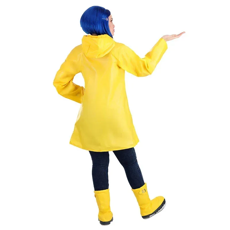 

qq 123Coraline Wybie Lovat костюм наряды Coraline косплей толстовка куртка пальто Хэллоуин карнавальный костюм плащ