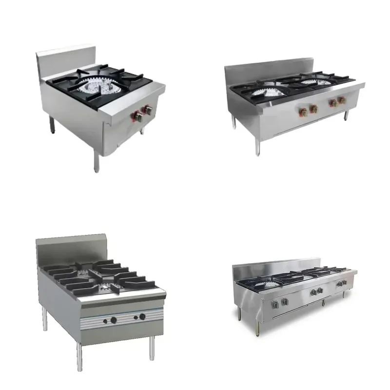 Professional 1 Burner 2 Ring Gas Stove Stainless Steel Commercial Cooking Equipment for Restaurant with Safety Valve