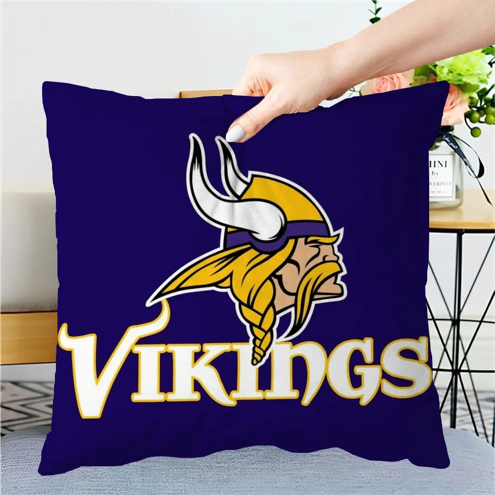 Decorative Cushion Cover Pillow Cover Pillowcase Cover for Pillow Fundas De Cojines Minnesota V-vikings-s Home Sleeping Pillows