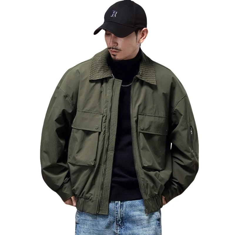 

Мужское зимнее стеганое толстое пальто-карго, уличная одежда, винтажная свободная повседневная теплая парка с хлопковой подкладкой, куртка-бомбер, верхняя одежда Cityboy