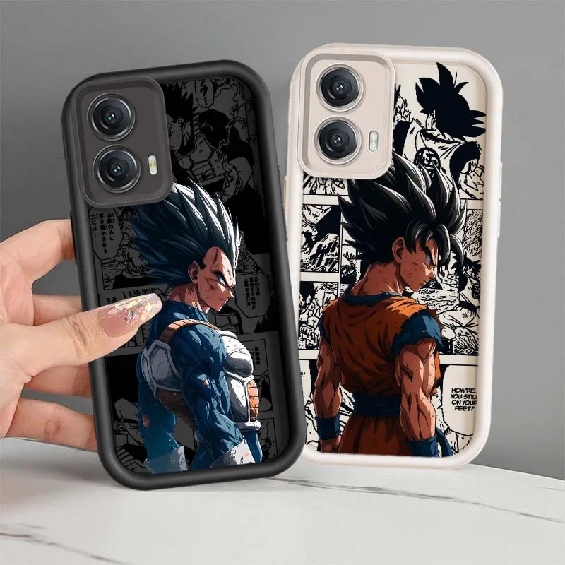 

D-Dragon Ball Vegeta Goku Anime For Motorola MOTO Edge G85 G54 G35 G34 G32 E22 E14 G04 50 5G Eye Ladder Phone Case Cover