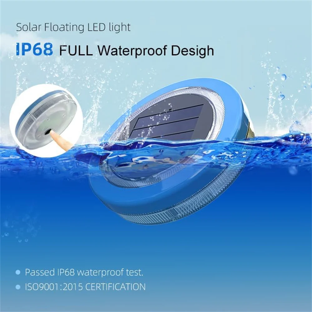 Imagem -05 - Flutuante Solar Pond Light Ip68 Impermeável Lâmpada de Piscina Decoração ao ar Livre para Aniversário Feriado Festa