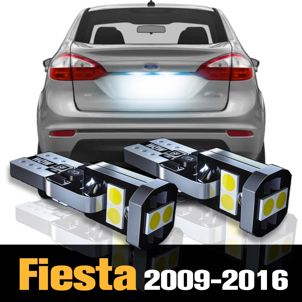 2pcs Canbus LED License Plate Light Lamp Accessories For Ford Fiesta 6 2009 2010 2011 2012 2013 2014 2015 2016