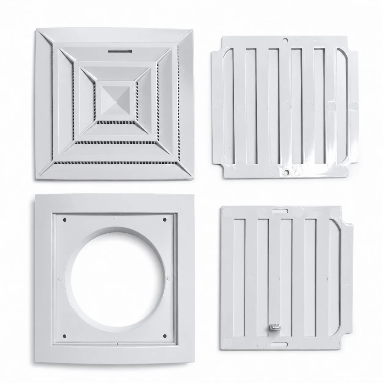 New ABS Adjustable Air Outlet Wall/Ceiling Vents Ducts Ventilation Grille Covers Plastic Air Outlets Heating and Cooling Systems view 4